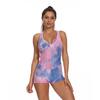 Amazon Europa y América Transfronterizo Tinta Tie-dye Yoga Fitness Sexy Ajustado Mono Shorts Pantalones de Yoga