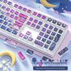 PBT sublimação cristal transparente transparente personalizado tecla de teclado mecânico ASA altamente personalizada 61/87/108