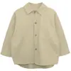 Camisa de Manga Comprida Infantil Changguo Outono Novo Estilo Crianças Pequenas e Médias Camisa de Algodão Puro Estilo Coreano Roupa Externa