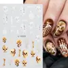 Beleza Total Transfronteiriça Novos Adesivos de Nail Art Halloween Fantasma Fofo Abóbora Caveira Adesivos de Nail Art Luminosos
