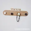 Gancho de Llave de Madera sin Taladro Colgante de Pared para Baño Fila de Ganchos para Toallas Gancho de Fila de Llaves en la Parte Trasera de la Puerta de Entrada Soporte de Exhibición