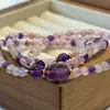 Pulseira Simples de Amethysto Roxo Super Sete Pixiu Qiaoen Jewelry