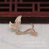 Yiwu Gold Ray color chapado en oro colgante de rama hoja brote DIY colgante poroso accesorios para el cabello aretes pequeños accesorios B1449