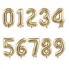 Balões Numéricos Versão Americana 40 polegadas 0-9 Folha de Alumínio Decoração de Aniversário de Bebê Balões de Folha de Alumínio Atacado Cor Creme
