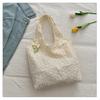 Estilo Perezoso Lona Bolso de Mujer Flor de Margarita Pequeña Linda Bolso de Hombro para Estudiante Universitario Gran Capacidad Bolso Tote Portátil