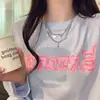 Collar Apilado de Doble Capa con Diseño de Nube Estelar Acero de Titanio Resistente al Desgaste Cadena para Clavícula Dulce Fresca Nicho Hip Hop