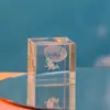 Cubo de Cristal Tallado con Gotas de Lluvia, Nubes, Luna, Sistema Solar Cubo Decoración de Escritorio Regalo Creativo Adornos Curativos