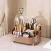 Nuevo Estante de Almacenamiento a Prueba de Polvo con Cubierta, Caja de Almacenamiento para Cosméticos y Labiales, Organización de Escritorio para el Hogar, Lavabo, Tocador