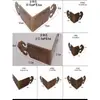 Antigüedad China Latón Puro Protectores de Esquina de Barra Recta Caja de Joyería Gabinete de Madera de Alcanfor Soportes de Esquina Decorativos de Cobre Protectores de Esquina Flores de Esquina