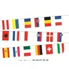 Banderines de la Copa Europea de 24 naciones, decoraciones colgantes de banderas nacionales, decoraciones de fiesta tipo abanico impermeables y resistentes al sol