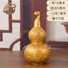Enfeite de Cabacinha Oca com Topo Aberto de Latão Hongda para Decoração de Casa, Cabacinha de Latão Estilo Chinês para Decoração de Entrada