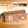 Estuche de Lápices de Dibujos Animados Triángulo Oso Kaba Aspecto Elegante Material Escolar Capibara Gran Capacidad Lindo Estuche de Papelería para Lápices