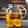 Tetera de Vidrio de Borosilicato de Alta Calidad con Asa Lateral para Agua Hervida Fría Hogareña Simple Multiespecificación Hervidor de Gran Capacidad para Bebidas de Jugo