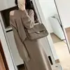 Conjunto de Vestido de Punto sin Mangas para Mujer 2026 Otoño Invierno Ropa de Mujer Jersey de Punto Holgado con Cuello en V Conjunto de Dos Piezas