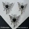 Pingente Charm de Lua Coração Borboleta Rosa Cruz Estilo Dark Europeu e Americano para Pulseira Colar de Contas DIY