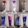Nova Medalha Troféu de Cristal Diamante Colorido High-End Competição de Funcionários Prêmio da Empresa Honra Empresa Atacado