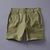 Calças Capris Stretch de Algodão Puro Masculinas Jeans Casual Americano Verão Tendência Slim Reto Roupa de Trabalho Capris