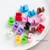Acrílico Grande Furo Letras Inglesas Furo Passante Contas DIY Bolsa Feita à Mão Pingente Pulseira Corrente de Celular Chaveiro Acessórios de Joias