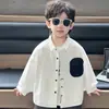 Camisa Blanca para Niños 2026 Nuevo Estilo 1-5 Años Hermoso Bebé Niño Chaqueta de Otoño 3 Moda Infantil Camisa Delgada