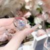 Camellia querida amor gem all-match terno feminino brilhante banhado a ouro fresco anel de zircônio princesa amor