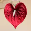 Venta Caliente Transfronteriza Anturio Rojo Artificial de PU Accesorios de Decoración para el Hogar Flores Artificiales Comercio Exterior Arreglos Florales de Boda Flores Falsas Artificiales