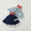 Sombrero de bebé, sombrero de pescador de mezclilla, sombrero tipo cubo elegante con lazo estilo coreano para niñas, sombrero de protección solar de ala ancha para exteriores