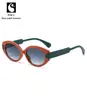 Gafas de Sol Retro Ojo de Gato para Mujer, Gama Alta, Modernas, a la Moda, Gafas Ovaladas de Montura Pequeña, Anti-UV, Gafas de Sol con Protección Solar