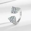 Anel Feminino em Formato de Coração Hot Fashion Transfronteiriço ao Vivo AliExpress Ebay Comércio Exterior Anel de Amor Feminino Anel de Zircônia Europeu e Americano