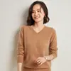 Nuevo Suéter de Punto de Cachemira para Mujer Otoño e Invierno 2026 Cuello en V Clásico Versátil Ajustado Elegante Ropa Interior de Punto