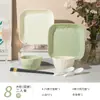 Jingdezhen Estilo Creme Cor Sob Esmalte Cerâmica Antiescaldante Louça Tigelas e Pratos para Uso Doméstico, Conjunto de Louça Leve de Luxo para Chá de Casa Nova