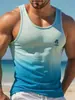 Camiseta sin mangas casual de verano para hombre con estampado 3D, estilo hawaiano, moda, cuello redondo, chaleco de playa para hombre