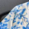 Camisa Masculina de Manga Curta com Gola Cubana Estampada de Flores para Verão, Férias na Praia, Estilo Fresco e Relaxado, Jaqueta Camisa de Meia-Manga