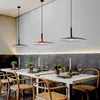Lámpara colgante estilo minimalista para comedor y dormitorio, moderna simple creativa estilo nórdico LED platillo volador accesorio de iluminación estilo industrial para bar y mesa de comedor