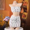 11663 Sexy Conjunto de Falda Corta con Lentejuelas y Piel para Mujer Amazon, Nuevo Ajuste Delgado, Revela el Ombligo, Sexy Europeo y Americano, Apretado al Pecho