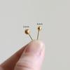 ED083 Pendientes de Bolas de Láser con Facetas Brillantes Redondas para Niña Pequeña 4mm5mm Pendientes Acero Titanio Chapado en Oro 18K