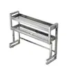 Prateleira de Armazenamento para Pia de Cozinha em Aço Inoxidável Prateleira Multifuncional para Secar Louça na Bancada Prateleira para Tábua de Corte Prateleira de Armazenamento para Tigelas Pratos Utensílios de Cozinha ao Lado da Pia