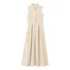 Z Estilo Europeu e Americano Transfronteiriço 2026 Nova Moda Elegante Roupas Femininas Atacado Vestido Elegante Sem Mangas Gola Redonda 2902586