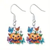 Aretes Colgantes Tema Halloween Transfronterizo Colección Linda para Fiesta Incluyendo Búho Sombrero Mágico Gato Fantasma