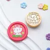 Serie de Dibujos Animados Sello de Cera Sello de Cabeza Oso Pequeño Gato Mary Decoración de Sobre Sello Regalo Invitación Sello de Cabeza de Latón