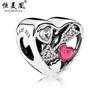 Youtiao Hengmeihuang uma seta através do coração gota de óleo oco amor grande buraco contas diy pulseira frisada acessórios fabricantes atacado