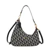 Bolsas Estilo Nuevo Europeo y Americano Bolsos de Mano de Gran Capacidad, Modernos Bolsos Cruzados de Hombro con Letras, Bolsos Retro Bordados de Media Luna para Mujer