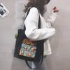 Bolso cruzado Estudiante Portátil Bolso de lona Bolso de hombro Bolso de compras Bolso de lona Bolso de mano de gran capacidad Bolso para salidas de mujer