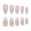 Use uma linha francesa simples unha patch amêndoa removível acabado transfronteiriço nail art atacado