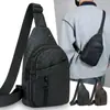 Bolso de Pecho de Moda con Patrón Tejido para Hombre, Gran Capacidad, Piel Sintética, Resistente al Desgaste, Bolso de Hombro Multicapa, Simple, Casual, Portátil, Bolso Cruzado