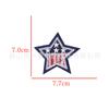 Novo Patch Bordado de Estrela de Cinco Pontas com Lantejoulas Multicor para Reparo de Furos em Roupas, Patch Decorativo DIY, Estilo Termocolante