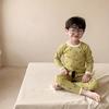 Ropa para el Hogar Cálida de Lana de Dibujos Animados para Niños y Niñas Otoño e Invierno Ropa Interior para Bebé Pijamas y Pantalones Cepillados Conjunto de Dos Piezas