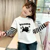 Camiseta de Manga Larga Estilo Coreano para Niños Bebés Primavera Otoño Nueva Llegada Niñas Dibujos Animados Algodón Puro Top Camiseta Base Elegante para Bebé Niña