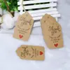 Etiquetas de Tag de Papel Kraft Etiquetas Redondas Tags de Presente para Artesanato com Corda para Pendurar Corda de Juta Natural