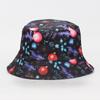 Chapéu de Pescador Masculino e Feminino com Estampa de Leopardo Nova Transfronteiriça Casual Chapéu de Sol Personalizado Proteção Solar Chapéu Balde Moda Combina com Tudo