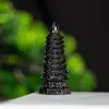 "Ornaments da Torre Wenchang de Cristal Natural Preenchidos com Resina" Mesa Estudo Resina Cristal Torre Wenchang